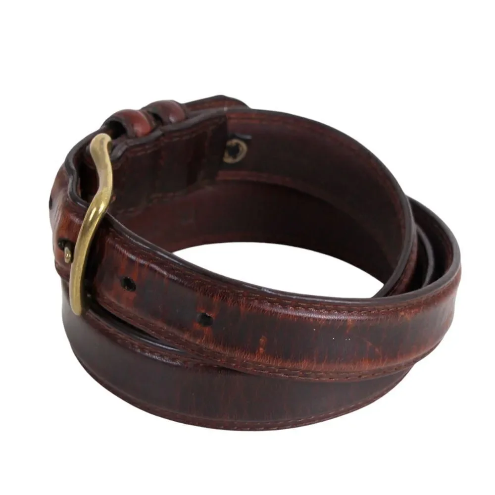 CLASSIC OIL TANNED BROWN REAL LEATHER 1 1/8